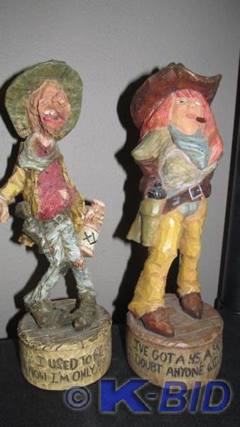 set of two comical cowboys approx&n...