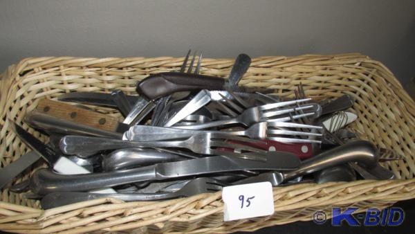 Large assortment of silverware, som...