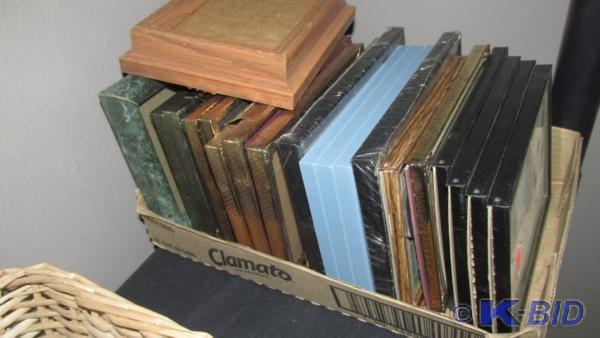 large lot of small picture frames