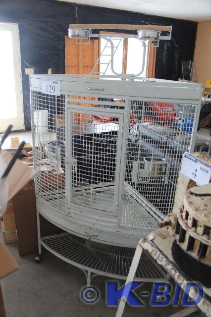 lot 129 image: Avian, Bird Cage, 37 L x 24 12 W...