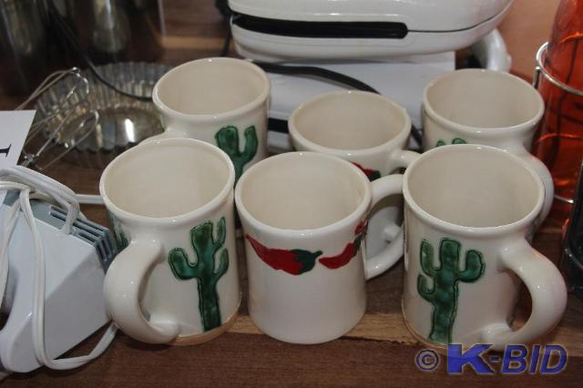 lot 170 image: Lot of (6) Decorative, Cactus, Coff...