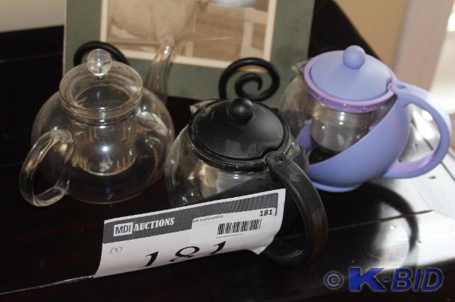 lot 181 image: Lot of (3) Tea Kettles