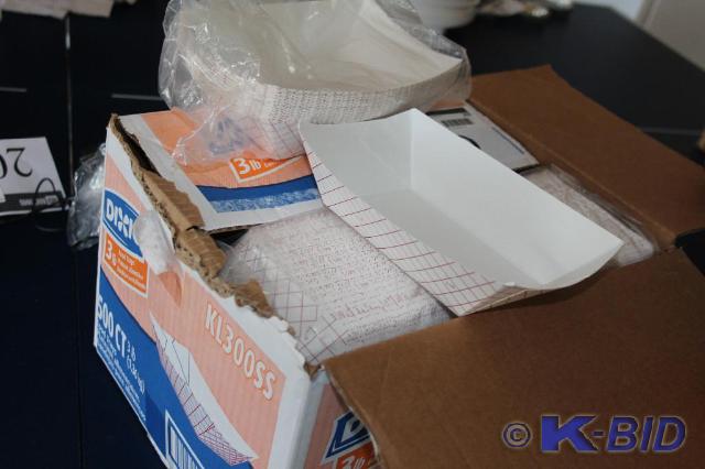 lot 209 image: Box Lot, Half Full of Paper Food Bo...