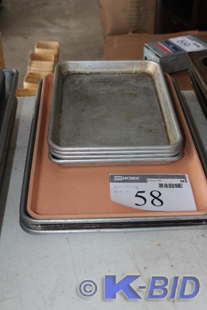 lot 58 image: Lot of (8) Cooking Trays, (4) Large...