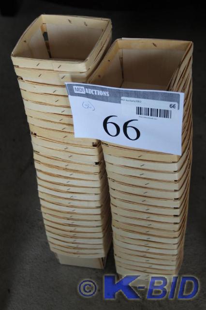 lot 66 image: Lot of (50) Whicker Baskets, 4 L x...