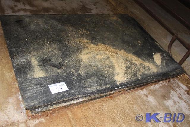 lot 75 image: Lot of (6) Rubber Stall Mats, 6 L ...