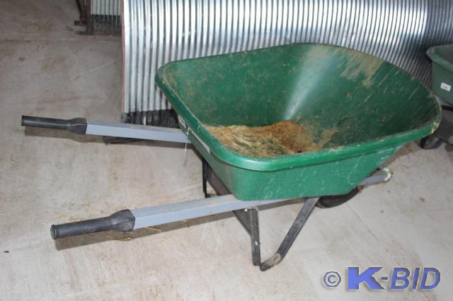 lot 83 image: Plastic, Wheel Barrel, 38 12 L x ...
