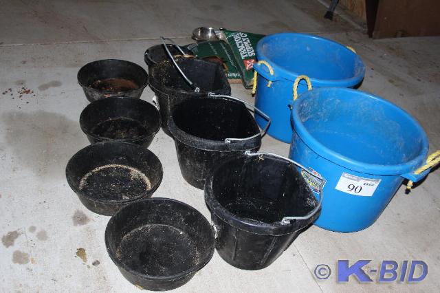 lot 90 image: Lot of (11) Items (2) Large Bucket...