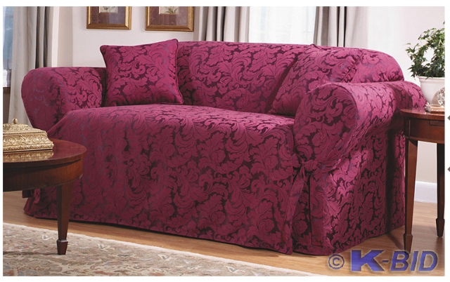 Sure Fit Scroll Sofa Slipcover - Bu...