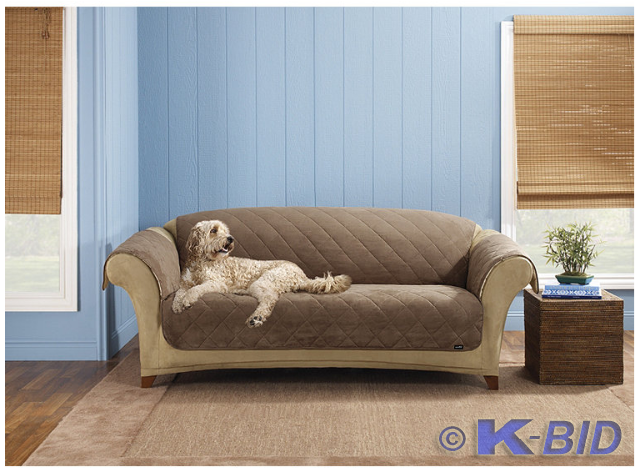 Sure Fit SuedeSherpa Pet Sofa Cove...