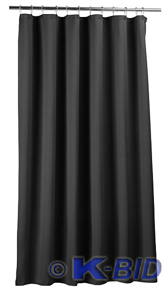 MyHome 3pc Shower Curtain Set - Bla...