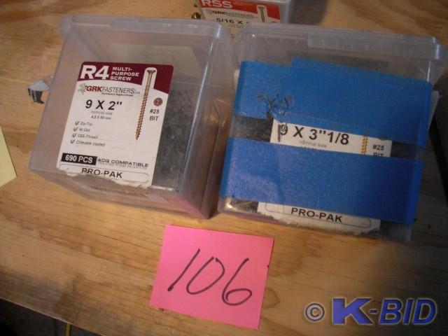 lot 106 image: 9 x 3 18 in &nbsp9 x 2in Torx dr...