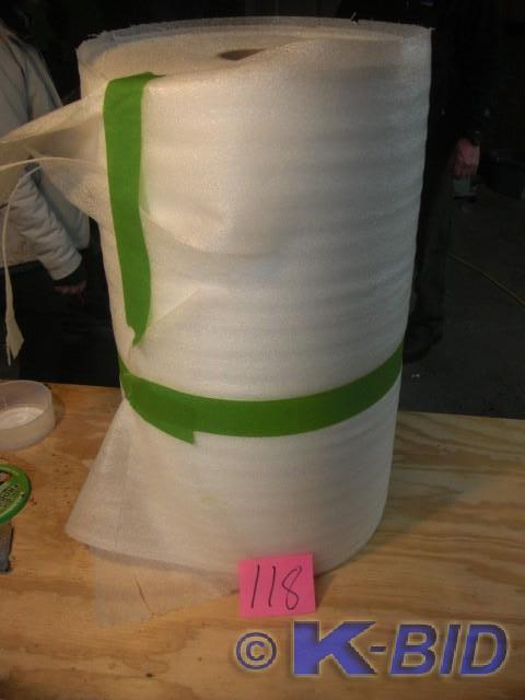 lot 118 image: Large roll of Foam packaging, 24in ...