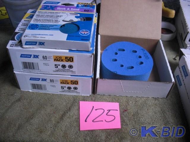lot 125 image: Norton Sanding Disks   1, 60 Grit ,...