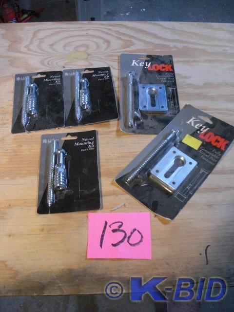 lot 130 image: 3, Newel Mounting Kits.. L.J. Smith...