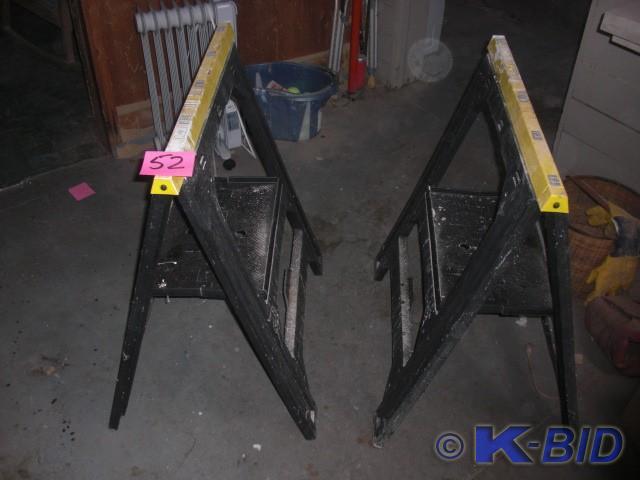 lot 52 image: 3 Plastic Saw Horses (one not shown...