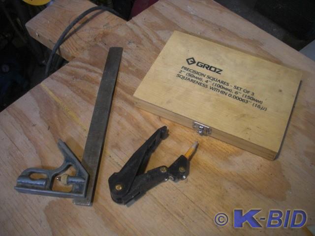 lot 74 image: GROZ Precision Squares.. Set of 3.....