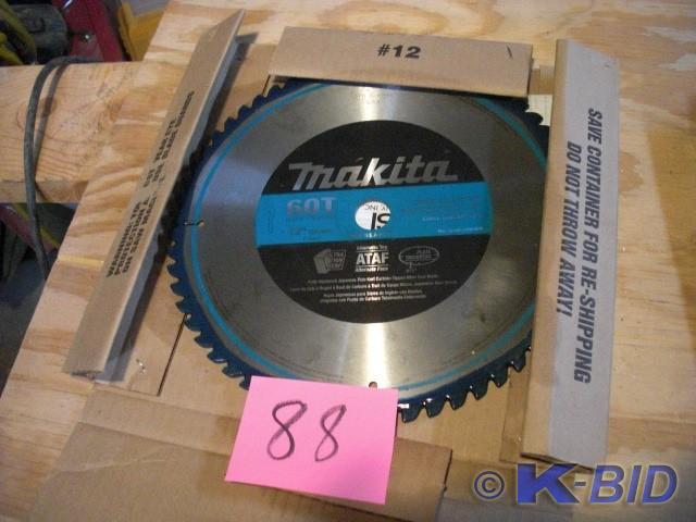 lot 88 image: MAKITA 60T 12 in Cross Cutting Blad...