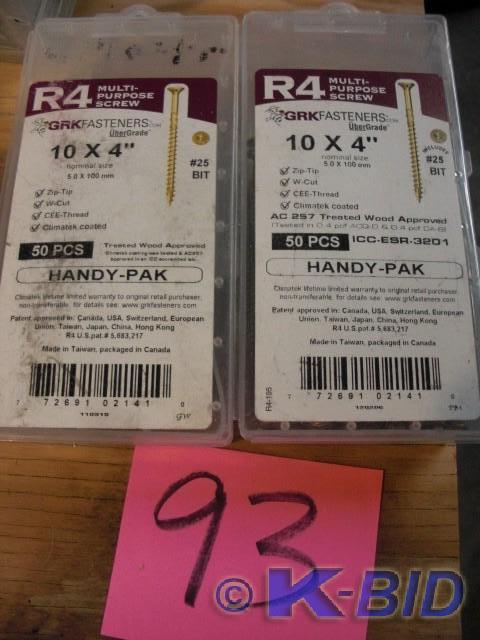 lot 93 image: 2, 50 pc packages, 10 x 4in&nbspR4...