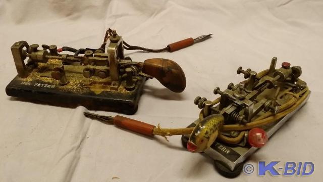 lot 37 image: 2 Vibroplex telegraphs. Coolstuff