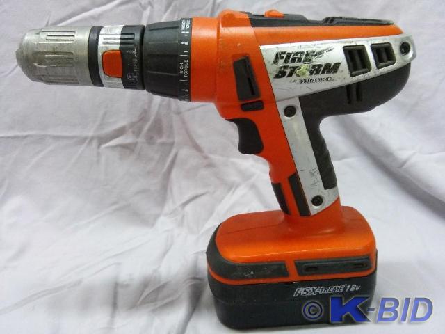 lot 58 image: Black & Decker Fire Storm cordl...