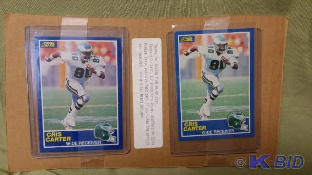 2 Chris Carter Score cards from 198...