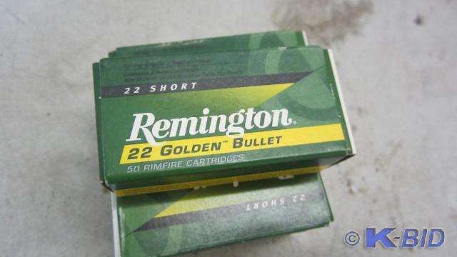 22 short rifle bullets, 5 boxes, al...