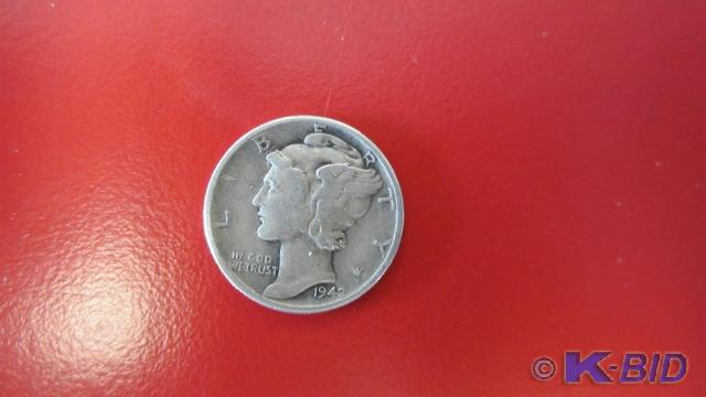 lot 100 image: 1940s Mercury Dimes (50ct)