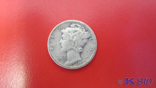 lot 105 image: 1940s Mercury Dimes (50ct)