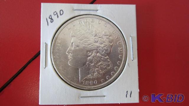 lot 11 image: 1890 Morgan Silver Dollar