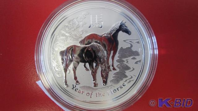 lot 116 image: 2014 1 Oz Silver Lunar Horse made b...
