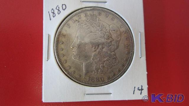 lot 14 image: 1880 Morgan Silver Dollar
