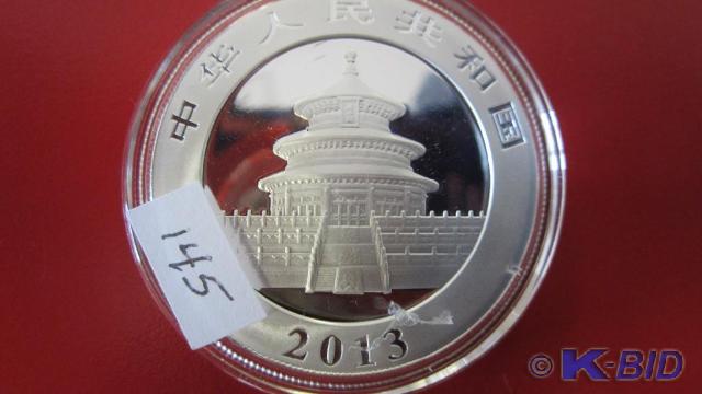 lot 145 image: 2013 China 1 oz Silver Panda