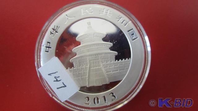 lot 147 image: 2013 China 1 oz Silver Panda