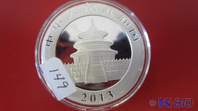 lot 149 image: 2013 China 1 oz Silver Panda
