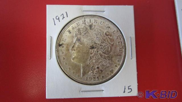 lot 15 image: 1921 Morgan Silver Dollar