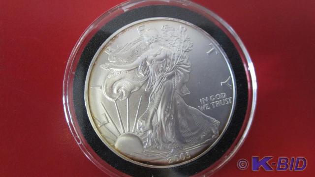 lot 154 image: 2003 1 oz Silver American Eagle