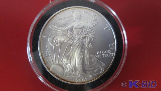 lot 156 image: 2003 1 oz Silver American Eagle