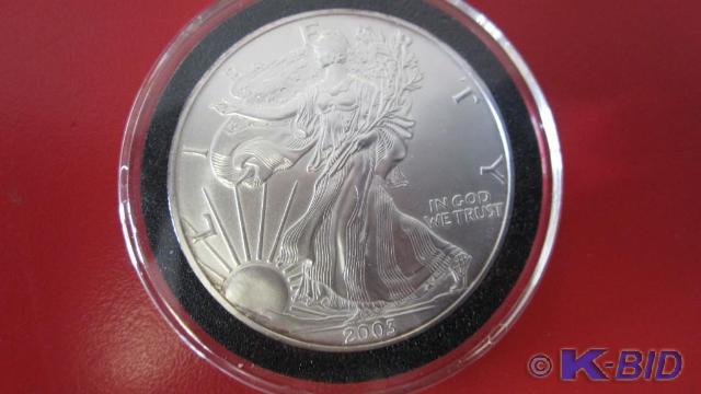 lot 162 image: 2003 1 oz Silver American Eagle