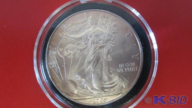 lot 168 image: 2008 1 oz Silver American Eagle