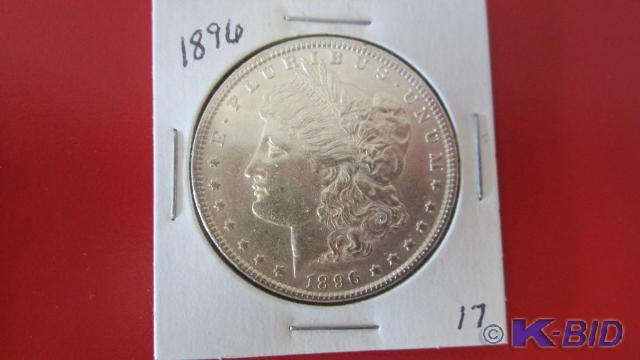 lot 17 image: 1896 Morgan Silver Dollar
