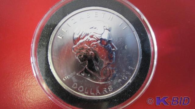 lot 170 image: 2011 1oz Silver Canadian Maple Leaf