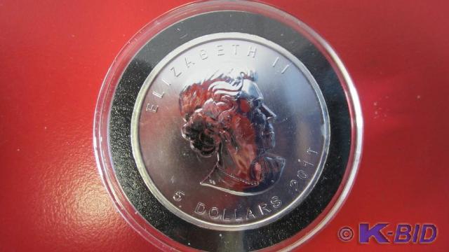 lot 171 image: 2011 1oz Silver Canadian Maple Leaf
