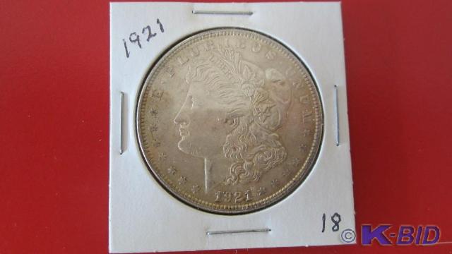 lot 18 image: 1921 Morgan Silver Dollar