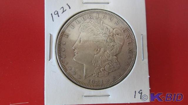 lot 19 image: 1921 Morgan Silver Dollar