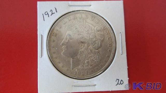 lot 20 image: 1921 Morgan Silver Dollar