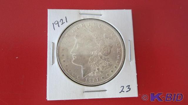lot 23 image: 1921 Morgan Silver Dollar