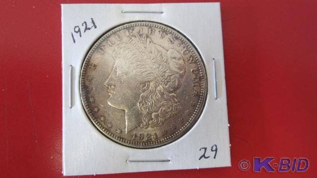 lot 29 image: 1921 Morgan Silver Dollar