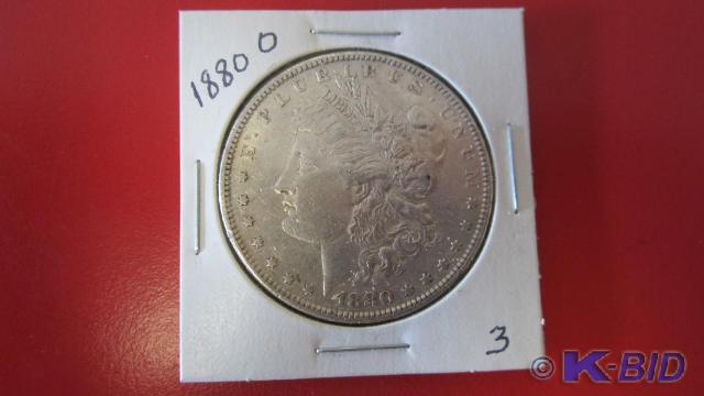 lot 3 image: 1880-O Morgan Silver Dollar