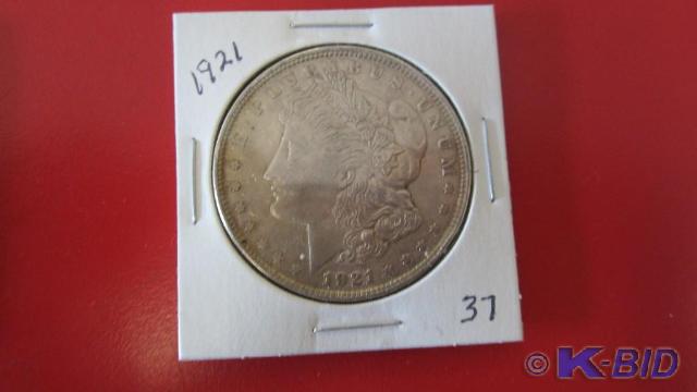 lot 37 image: 1921 Morgan Silver Dollar